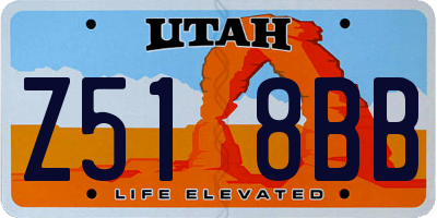 UT license plate Z518BB
