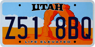 UT license plate Z518BQ
