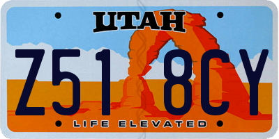 UT license plate Z518CY