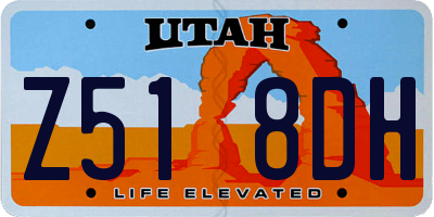UT license plate Z518DH