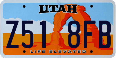 UT license plate Z518FB