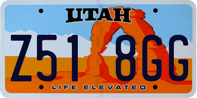 UT license plate Z518GG
