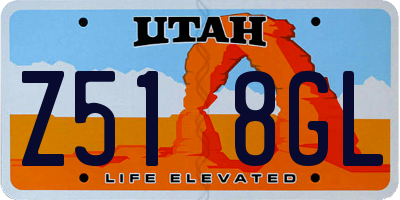 UT license plate Z518GL