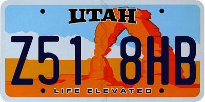 UT license plate Z518HB