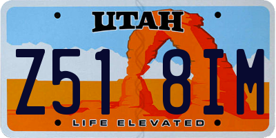 UT license plate Z518IM