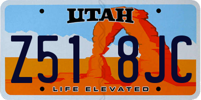 UT license plate Z518JC