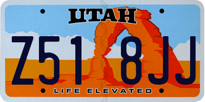 UT license plate Z518JJ
