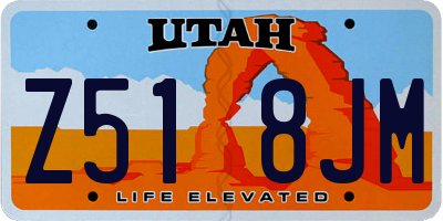 UT license plate Z518JM