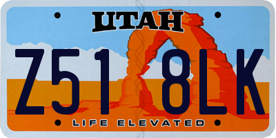 UT license plate Z518LK