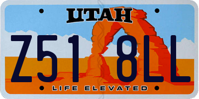 UT license plate Z518LL