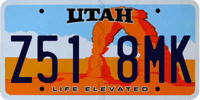 UT license plate Z518MK