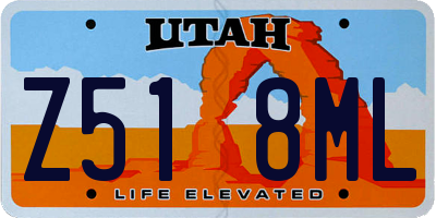 UT license plate Z518ML