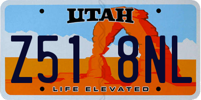 UT license plate Z518NL