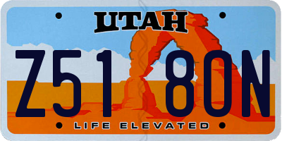 UT license plate Z518ON