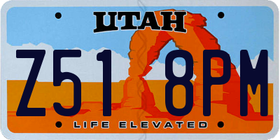 UT license plate Z518PM