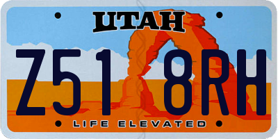 UT license plate Z518RH