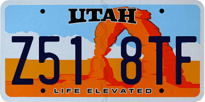 UT license plate Z518TF