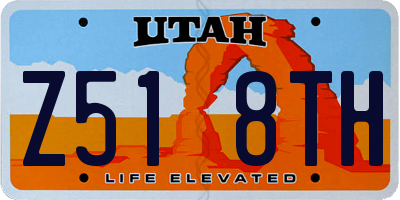 UT license plate Z518TH