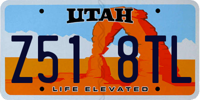UT license plate Z518TL