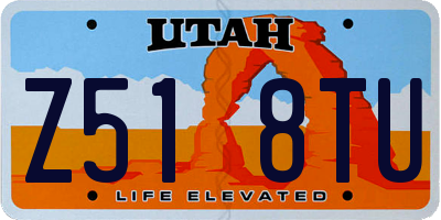 UT license plate Z518TU