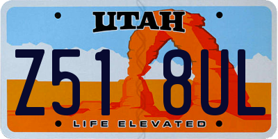 UT license plate Z518UL