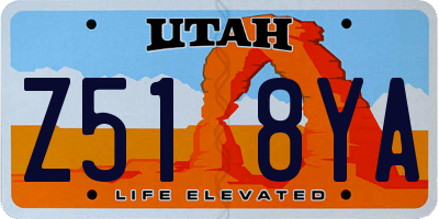 UT license plate Z518YA