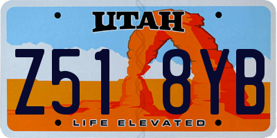 UT license plate Z518YB