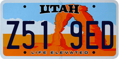 UT license plate Z519ED