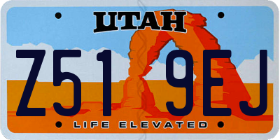 UT license plate Z519EJ