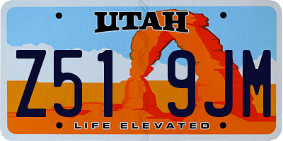 UT license plate Z519JM