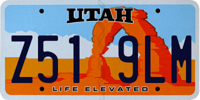 UT license plate Z519LM