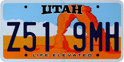 UT license plate Z519MH