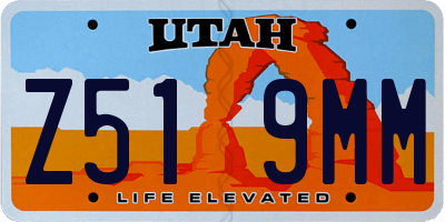 UT license plate Z519MM