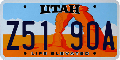 UT license plate Z519OA