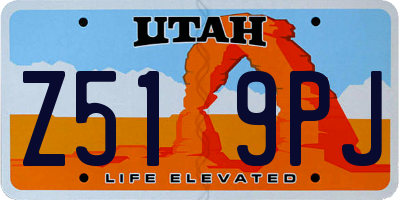 UT license plate Z519PJ