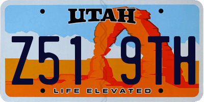 UT license plate Z519TH