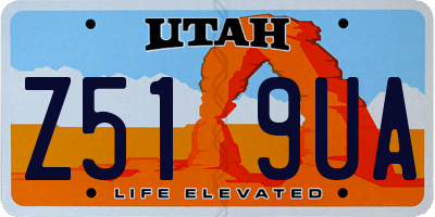 UT license plate Z519UA