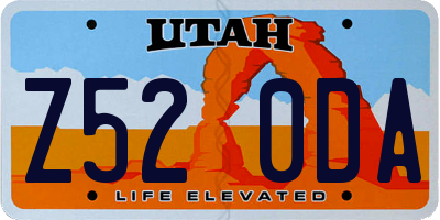 UT license plate Z520DA