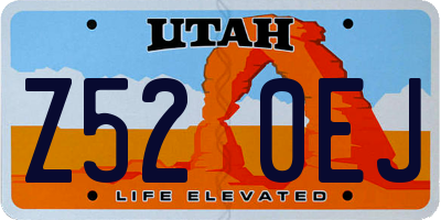 UT license plate Z520EJ
