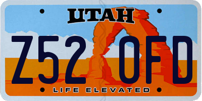 UT license plate Z520FD