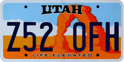 UT license plate Z520FH
