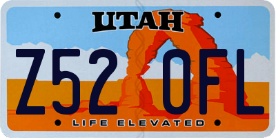 UT license plate Z520FL