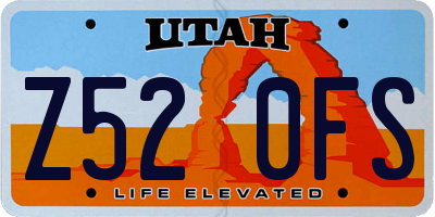 UT license plate Z520FS