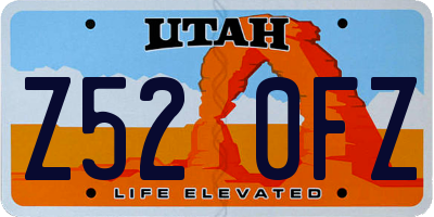 UT license plate Z520FZ