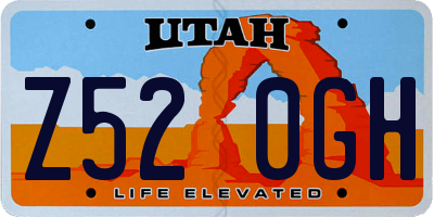 UT license plate Z520GH