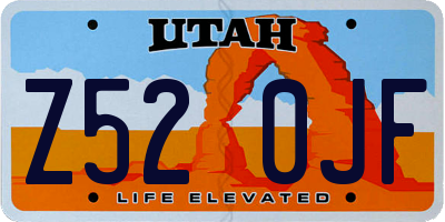 UT license plate Z520JF