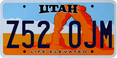 UT license plate Z520JM