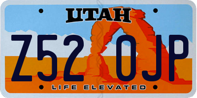 UT license plate Z520JP