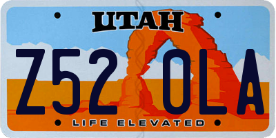 UT license plate Z520LA