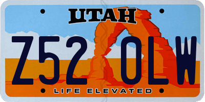 UT license plate Z520LW